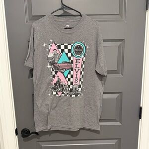 Graceland Gray Elvis Graphic Car Tee Size L